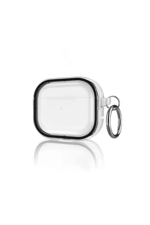 Apple Airpods Pro 2 (2.nesil) Shiny Şeffaf Kılıf - Siyah