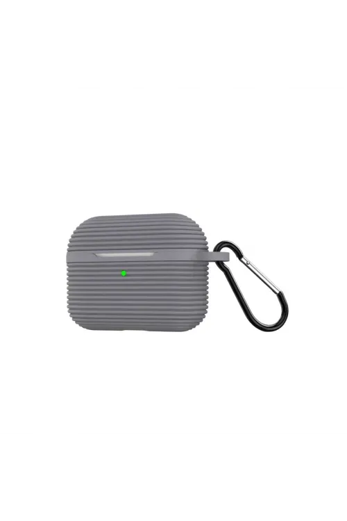 Apple Airpods Pro 3 (3.nesil) Raven Silikon Kılıf - Gri
