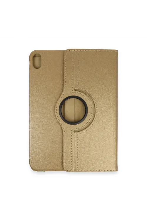Apple İpad 2022 10.9 (10.nesil) Kılıf 360 Tablet Deri Kılıf - Gold