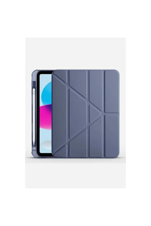 Apple İpad 2022 10.9 (10.nesil) Kılıf Kalemlikli Mars Tablet Kılıfı - Lavender