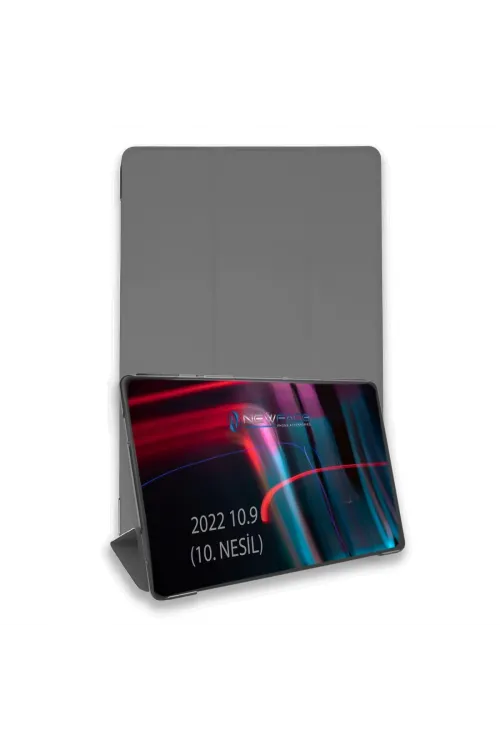 Apple İpad 2022 10.9 (10.nesil) Kılıf Tablet Smart Kılıf - Koyu Gri