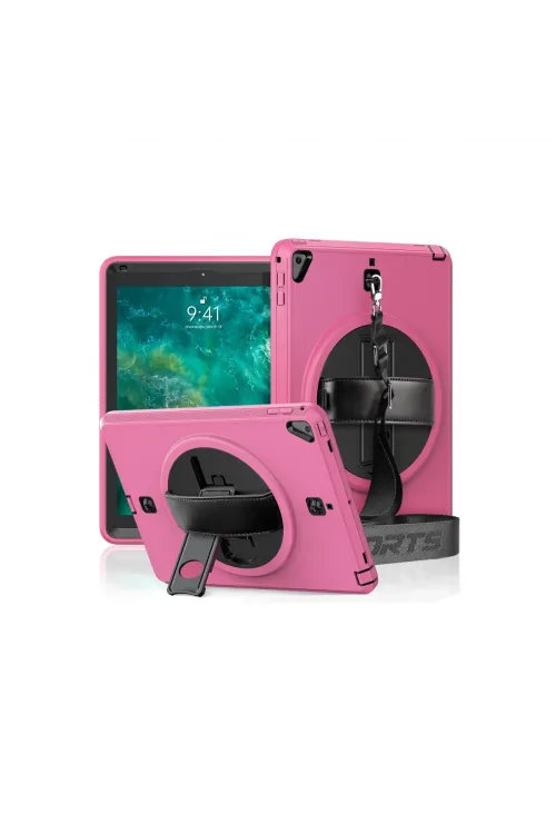 Apple İpad 5 Air 9.7 Kılıf Strap-c Otterbox Tablet Kapak - Pembe
