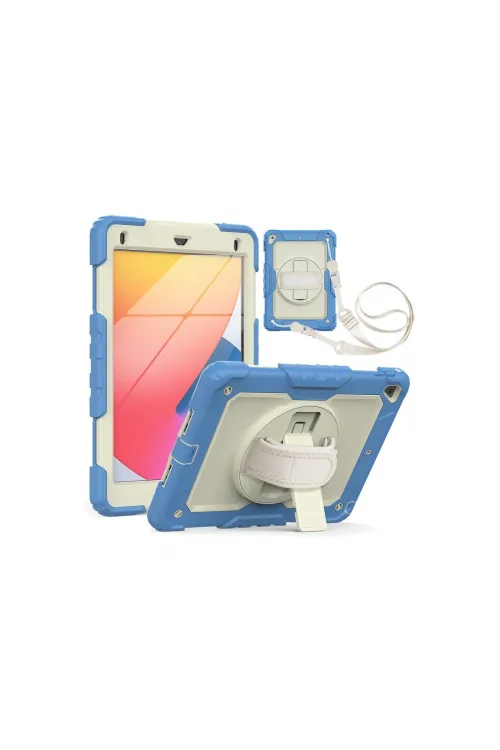 Apple İpad 5 Air 9.7 Kılıf Strap New Tablet Kapak - Mavi