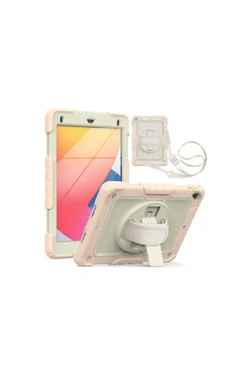 Apple İpad 5 Air 9.7 Kılıf Strap New Tablet Kapak - Pembe