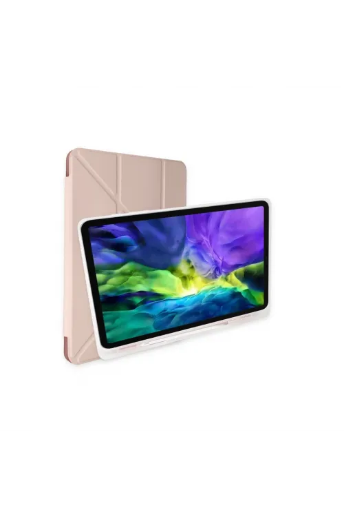 Apple İpad 9.7 (2018) Kılıf Kalemlikli Mars Tablet Kılıfı - Rose Gold