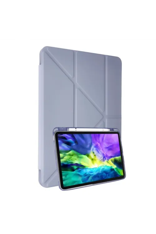 Apple İpad Air 4 10.9 Kılıf Kalemlikli Mars Tablet Kılıfı - Lila