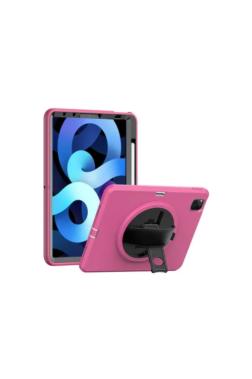 Apple İpad Pro 11 (2018) Kılıf Hand Strap Tablet Kılıfı - Pembe