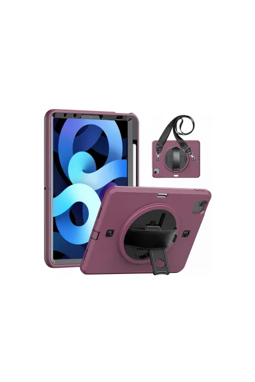 Apple İpad Pro 11 (2020) Kılıf Strap-c Otterbox Tablet Kapak - Mürdüm