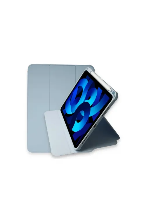Apple İpad Pro 11 (2021) Kılıf Ling 360 Kalemlikli Tablet Kılıf - Mavi