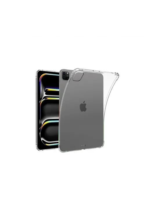 Apple İpad Pro 11 (2024) Kılıf Anti Shock Tablet Silikon - Şeffaf