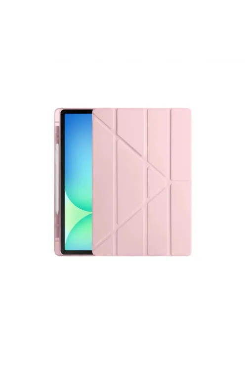 Apple İpad Pro 11 (2024) Kılıf Kalemlikli Hugo Tablet Kılıfı - Rose Gold