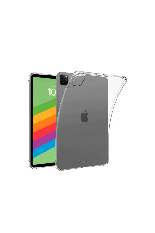 Apple İpad Pro 13 (2024) Kılıf Anti Shock Tablet Silikon - Şeffaf