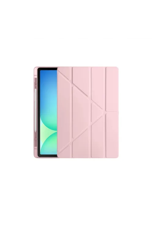 Apple İpad Pro 13 (2024) Kılıf Kalemlikli Hugo Tablet Kılıfı - Rose Gold