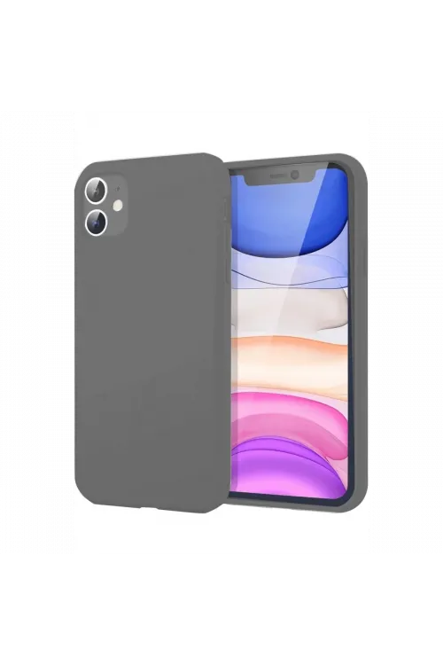 Apple iPhone 11 Kılıf First Silikon - Gri