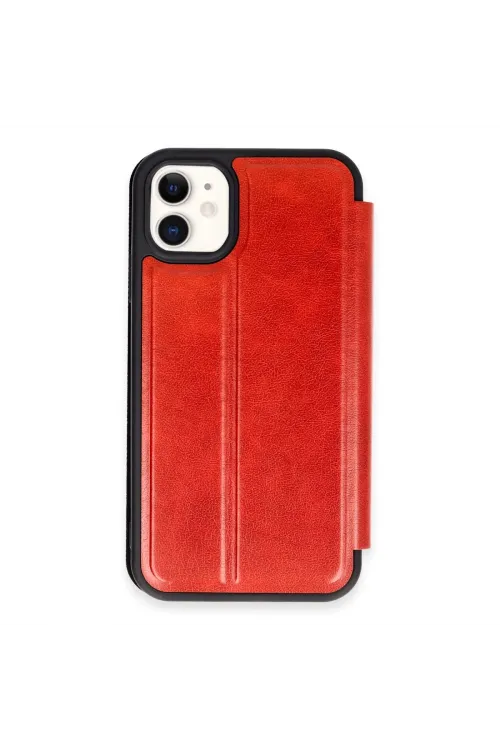 Apple İphone 11 Kılıf Flip Cover - Kırmızı