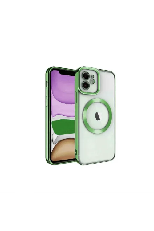 Apple İphone 11 Kılıf Kross Magneticsafe Kapak - Koyu Yeşil