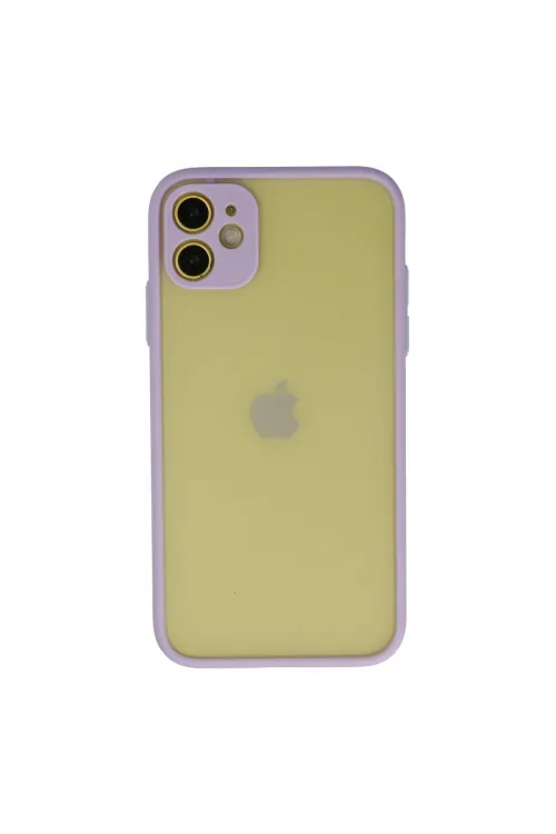 Apple İphone 11 Kılıf Montreal Silikon Kapak - Mor