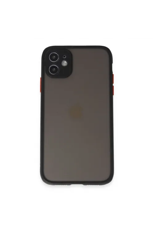 Apple İphone 11 Kılıf Montreal Silikon Kapak - Siyah