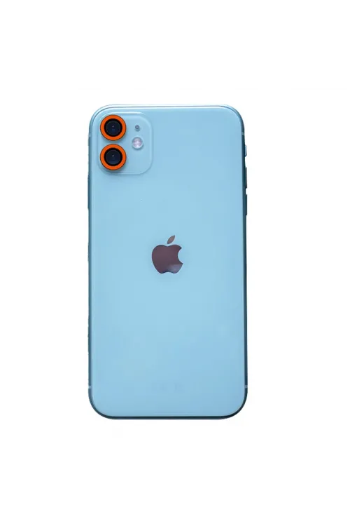 Apple İphone 11 Neon Fosforlu Kamera Lens - Turuncu