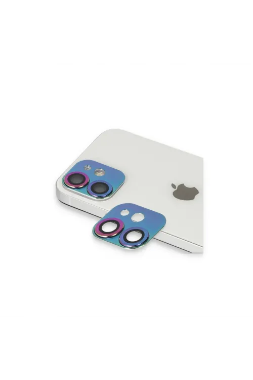 Apple İphone 11 Pers Alüminyum Kamera Lens - Rainbow