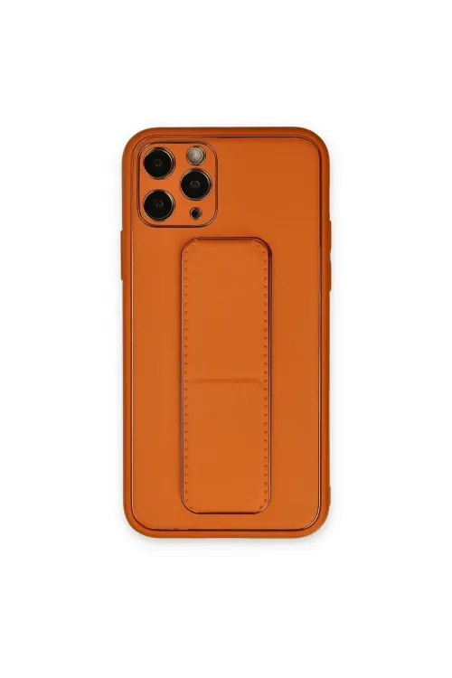 Apple İphone 11 Pro Kılıf Coco Deri Standlı Kapak - Turuncu