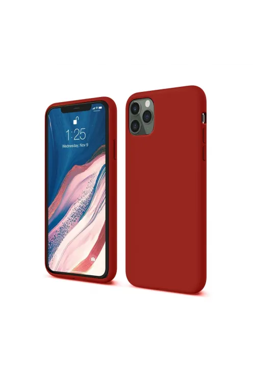 Apple İphone 11 Pro Kılıf First Silikon - Bordo