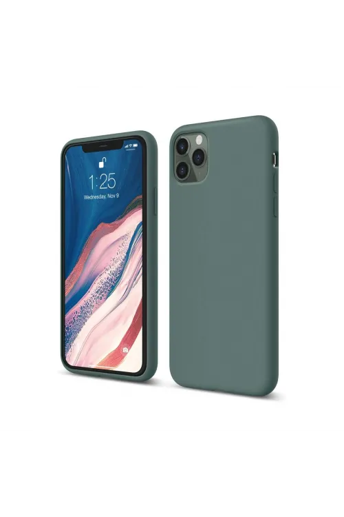 Apple İphone 11 Pro Kılıf First Silikon - Koyu Yeşil