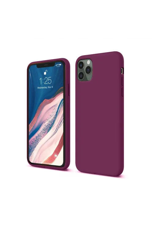 Apple İphone 11 Pro Kılıf First Silikon - Mürdüm