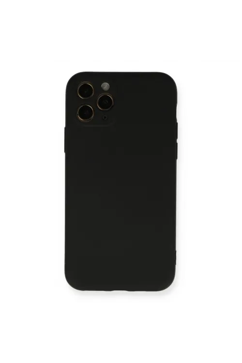Apple İphone 11 Pro Kılıf Nano İçi Kadife Silikon - Siyah