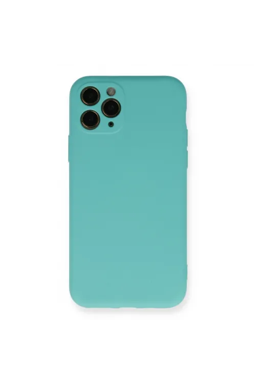 Apple İphone 11 Pro Kılıf Nano İçi Kadife Silikon - Turkuaz