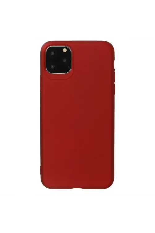Apple İphone 11 Pro Max Kılıf First Silikon - Bordo
