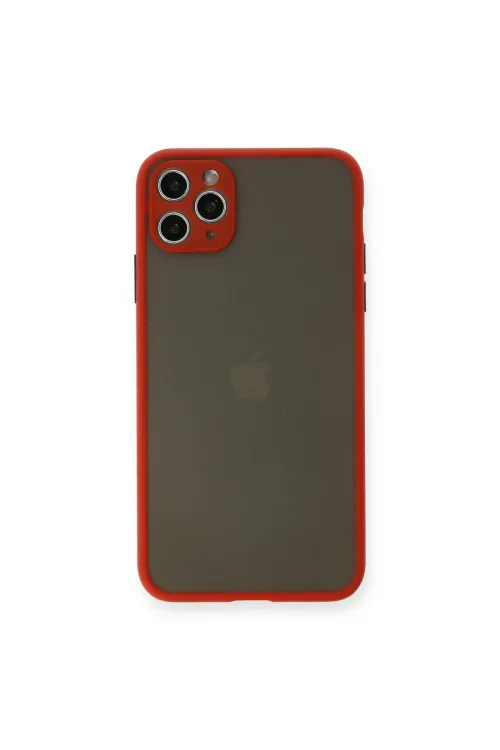 Apple İphone 11 Pro Max Kılıf Montreal Silikon Kapak - Kırmızı