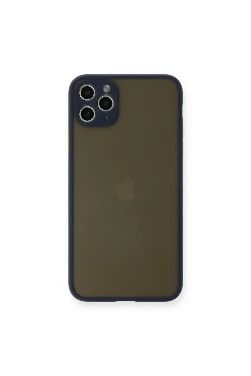Apple İphone 11 Pro Max Kılıf Montreal Silikon Kapak - Lacivert