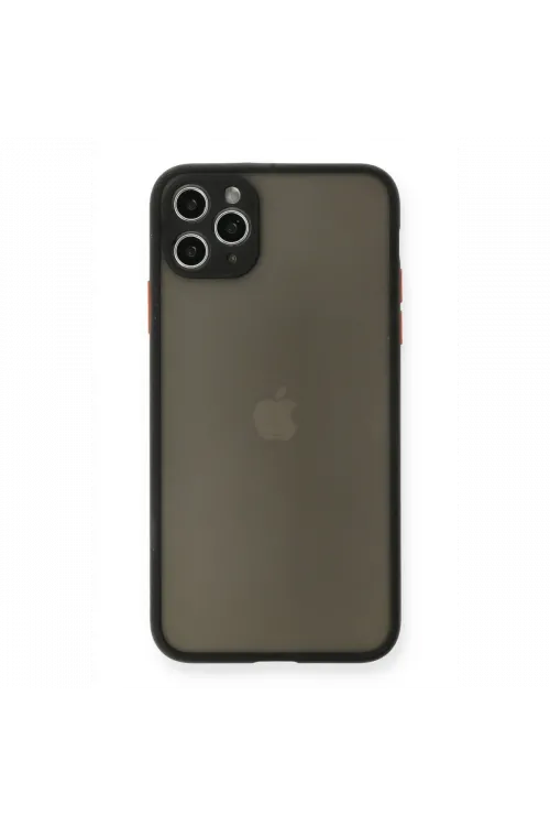 Apple iPhone 11 Pro Max Kılıf Montreal Silikon Kapak - Siyah