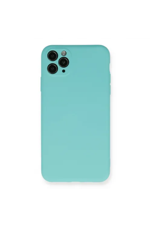Apple İphone 11 Pro Max Kılıf Nano İçi Kadife Silikon - Turkuaz