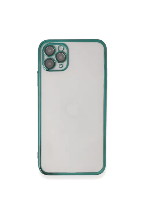Apple İphone 11 Pro Max Kılıf Razer Lensli Silikon - Yeşil