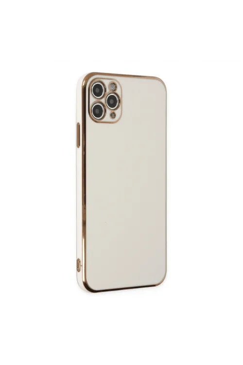 Apple İphone 11 Pro Max Kılıf Volet Silikon - Beyaz