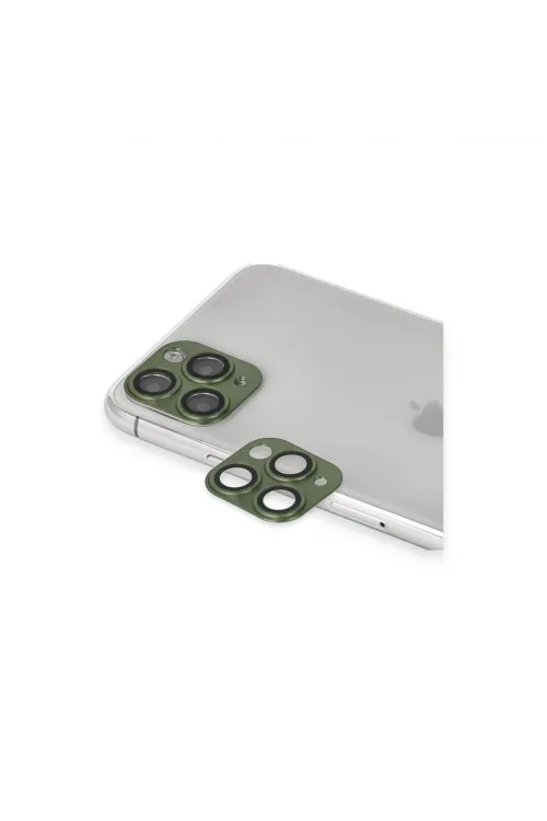 Apple İphone 11 Pro Max Pers Alüminyum Kamera Lens - Yeşil
