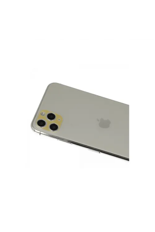 Apple İphone 11 Pro Max Rainbow Kamera Lens Koruma Cam - Gold