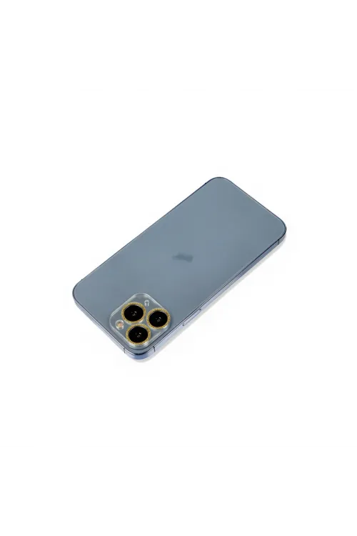 Apple İphone 11 Pro Max Shine Kamera Lens Koruma Cam - Gold