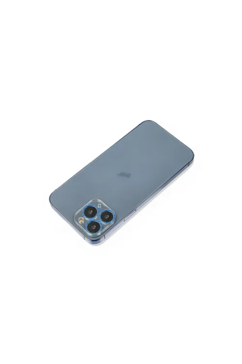 Apple İphone 11 Pro Shine Kamera Lens Koruma Cam - Mavi