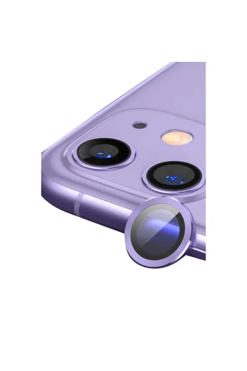 Apple İphone 11 Raze Metal Kamera Lens - Mor