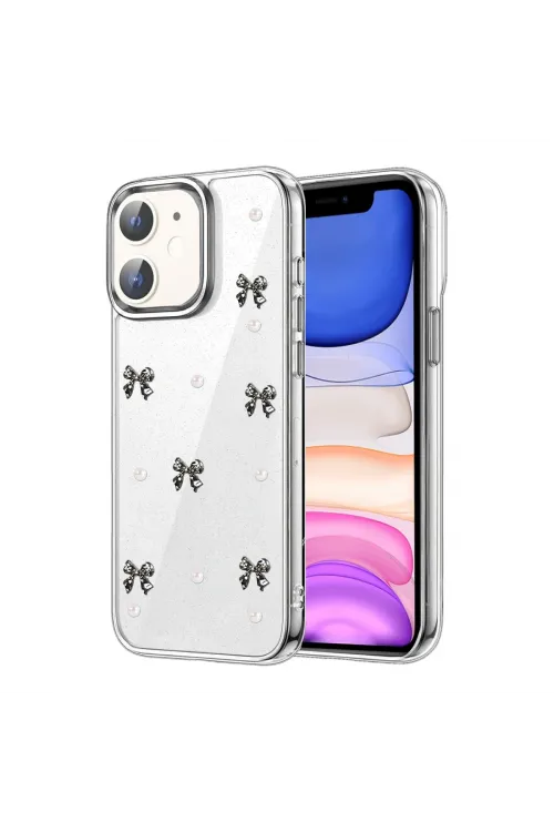 Apple İphone 12 Fiyonk Desenli Kapak - Desen 8