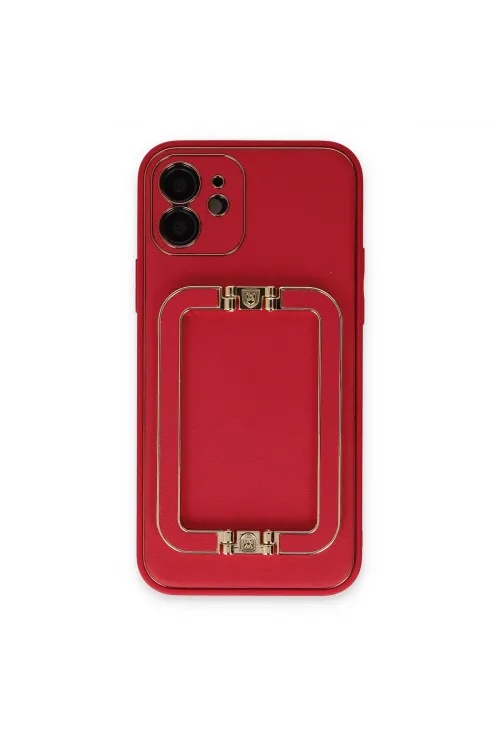 Apple İphone 12 Kılıf Coco Elit Kapak - Kırmızı