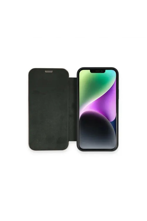 Apple İphone 12 Kılıf Dolpin Kapaklı - Koyu Yeşil