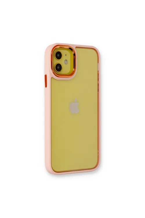 Apple İphone 12 Kılıf Dora Kapak - Pudra