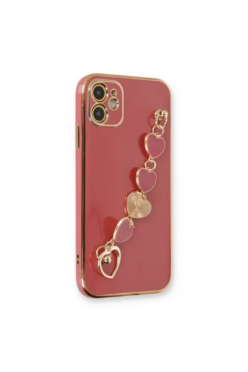 Apple İphone 12 Kılıf Esila Silikon - Kırmızı