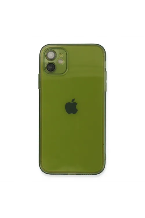 Apple İphone 12 Kılıf Fly Lens Silikon - Yeşil
