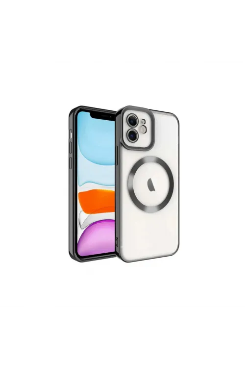 Apple İphone 12 Kılıf Kross Magneticsafe Kapak - Siyah