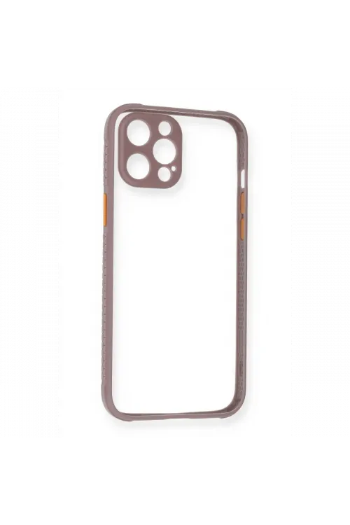 Apple iPhone 12 Kılıf Miami Şeffaf Silikon - Açık Mor